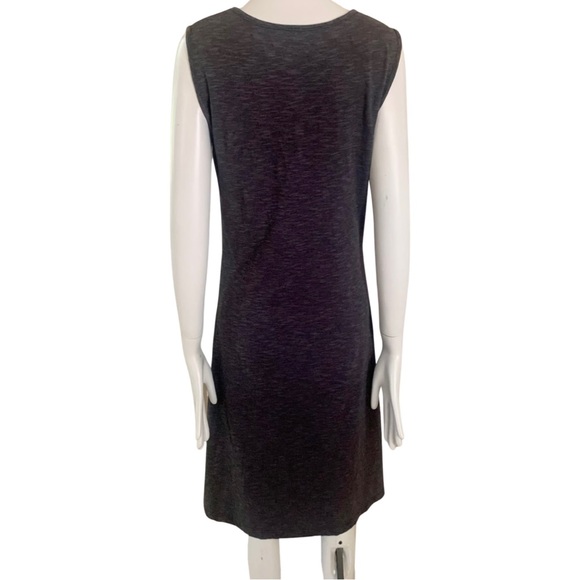 HORNY TOAD Casual Knit Dress Sleeveless V-Neck Charcoal Grey Sporty Minimalist - Picture 8 of 15